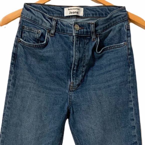 Reformation High Rise Blue Jeans - Picture 6 of 7